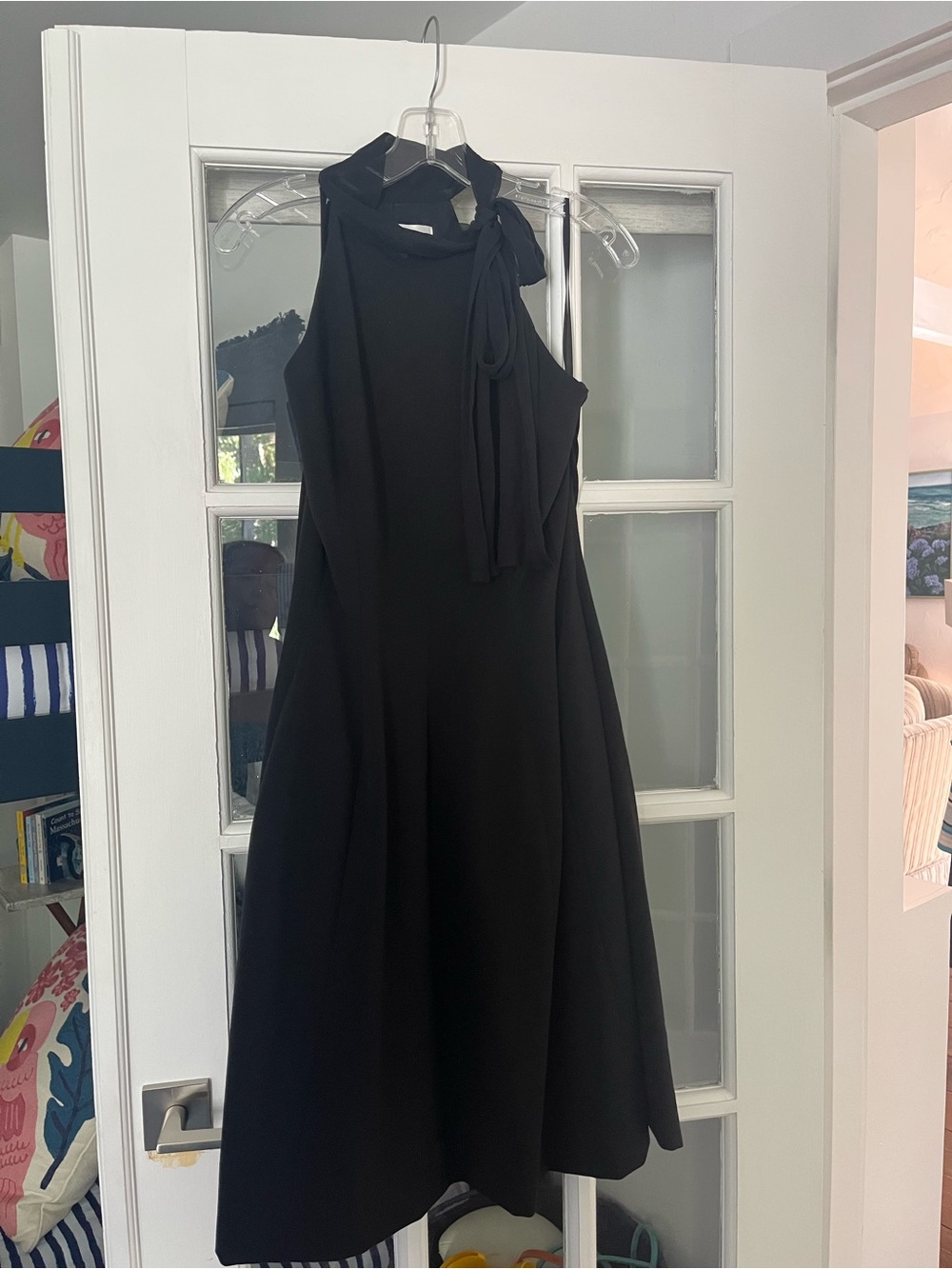 Sara Campbell Classic Black Halter Tie-Neck Dress